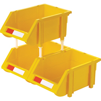 Bac empilable & &agrave; suspendre, 4-13/16" la, 3-3/16" h x 7-1/8" p, Jaune Southpoint Industrial Supply
