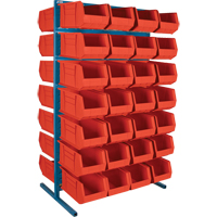 Support stationnaire deux c&ocirc;t&eacute;s pour bacs, 36" la x 24" p x 61" h, 56 bacs Southpoint Industrial Supply