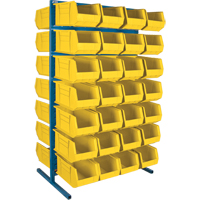 Support stationnaire deux c&ocirc;t&eacute;s pour bacs, 36" la x 24" p x 61" h, 56 bacs Southpoint Industrial Supply