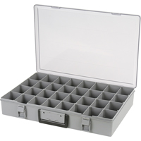 Compartment Case, Plastic, 32 Slots, 18-1/2" W x 13" D x 3" H, Grey CB497 | Southpoint Industrial Supply