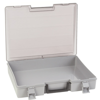 Compartment Case, Plastic, 15-1/2" W x 11-3/4" D x 2-1/2" H, Grey CB498 | Southpoint Industrial Supply