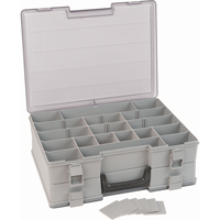 Compartment Case, Plastic, 48 Slots, 15-1/2" W x 11-3/4" D x 5" H, Grey CB500 | Southpoint Industrial Supply