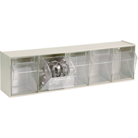 Tip-Out Bins Modular Storage System, 23-5/8" W x 5-1/4" D x 6-1/2" H, 5 Drawers Southpoint Industrial Supply