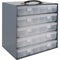Casiers pour boîtes &agrave; compartiments, Acier, 5 compartiments, 11-1/4" la x 6-3/4" p, 10-3/4" h, Gris Southpoint Industrial Supply