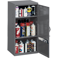 Armoires utilitaires, Acier, 2 Tablettes, 32-3/4" h x 19-7/8" la x 14-1/4" P, Gris Southpoint Industrial Supply
