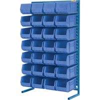 Support stationnaire pour bacs &agrave; un c&ocirc;t&eacute;, 36" la x 12" p x 61" h, 28 bacs Southpoint Industrial Supply