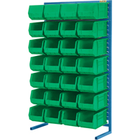 Support stationnaire pour bacs &agrave; un c&ocirc;t&eacute;, 36" la x 12" p x 61" h, 28 bacs Southpoint Industrial Supply