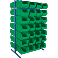 Support stationnaire deux c&ocirc;t&eacute;s pour bacs, 61" la x 56" p x 24" h, 56 bacs Southpoint Industrial Supply