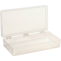 K-Resin Compartment Box, Plastic, 4" W x 8" D x 1-3/16" H, Transparent CB709 | Southpoint Industrial Supply