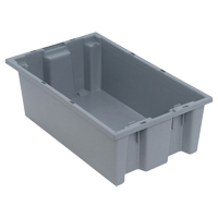 Stack & Nest Totes, 6" x 18" x 11", Grey Southpoint Industrial Supply