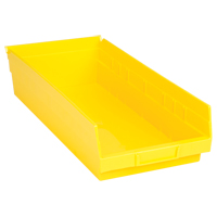 Bacs de rangement pour tablettes, 8-3/8" la x 4" H x 17-7/8" p, Jaune, Capacit&eacute; 40 lb Southpoint Industrial Supply