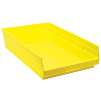 Bacs de rangement pour tablettes, 11-1/8" la x 4" H x 17-7/8" p, Jaune, Capacit&eacute; 40 lb Southpoint Industrial Supply