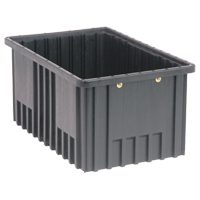 Bacs divisibles conducteurs, Polypropyl&egrave;ne, 10-7/8" la x 16-1/2" p x 8" h, Noir Southpoint Industrial Supply