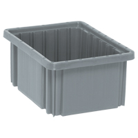 Contenants Divider Box, Plastique, 10,9" la x 8,3" p x 5" h, Gris Southpoint Industrial Supply