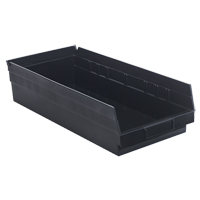 Bac pour &eacute;tag&egrave;re &eacute;conomique, 8-3/8" la, 4" h x 17-7/8" p, Noir Southpoint Industrial Supply