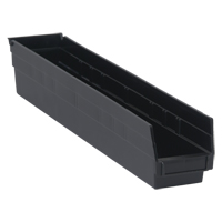 Bac pour &eacute;tag&egrave;re &eacute;conomique, 4-1/8" la, 4" h x 23-5/8" p, Noir Southpoint Industrial Supply