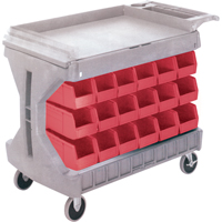 Pro Cart With Blue Bins, Double-sided, 36 bins, 45-5/18" W x 24" D x 34-3/4" H CC825 | Southpoint Industrial Supply