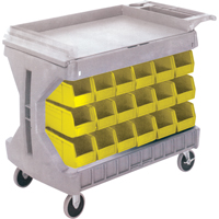 Pro Cart With Yellow Bins, Double-sided, 36 bins, 45-5/18" W x 24" D x 34-3/4" H CC832 | Southpoint Industrial Supply