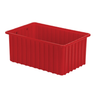 Contenants Divider Box, Poly&eacute;thyl&egrave;ne, 16,5" la x 10,9" p x 7" h, Rouge Southpoint Industrial Supply