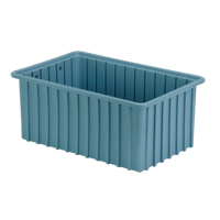Contenants Divider Box, Poly&eacute;thyl&egrave;ne, 16,5" la x 10,9" p x 7" h, Bleu p&acirc;le Southpoint Industrial Supply