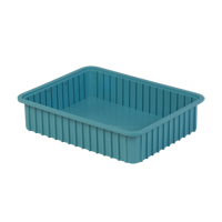 Contenants Divider Box, Poly&eacute;thyl&egrave;ne, 22,4" la x 17,4" p x 5" h, Bleu p&acirc;le Southpoint Industrial Supply