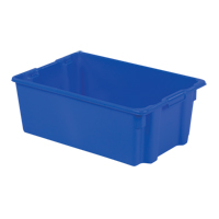 Contenants Stack-N-Nest Polylewton, 10,5" x 28,4" x 18,7", Bleu Southpoint Industrial Supply