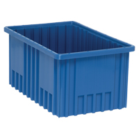 Contenants Divider Box, Plastique, 16,5" la x 10,9" p x 8" h, Bleu Southpoint Industrial Supply