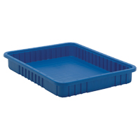 Contenants Divider Box, Plastique, 22,5" la x 17,5" p x 3" h, Bleu Southpoint Industrial Supply