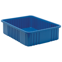 Contenants Divider Box, Plastique, 22,5" la x 17,5" p x 6" h, Bleu Southpoint Industrial Supply