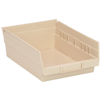 Economy Shelf Bin, 8-3/8" W x 4" H x 11-5/8" D, Ivory Southpoint Industrial Supply