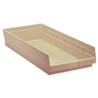 Bac pour &eacute;tag&egrave;re &eacute;conomique, 11-1/8" la x 4" H x 23-5/8" p, Ivoire, Capacit&eacute; 60 lb Southpoint Industrial Supply