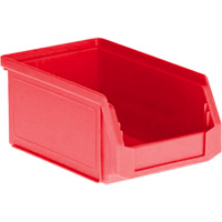 Hopper Stackable Bin, 5" W x 3" H x 6" D, Red CD334 | Southpoint Industrial Supply