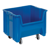 Bac g&eacute;ant mobile empilable, 12-1/2" ha x 16-1/2" la x 17-1/2" p, Capacit&eacute; de 250 lb, Bleu Southpoint Industrial Supply