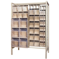 Free-Standing Tip-Out Bins Slider System, 51-1/4" W x 26" D x 77" H, 101 Drawers Southpoint Industrial Supply