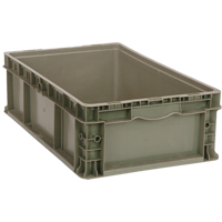 Stacking Container, 15" W x 15" D x 9.5" H, Grey Southpoint Industrial Supply