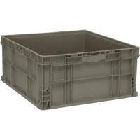 Stacking Container, 22.5" W x 22.5" D x 11" H, Grey Southpoint Industrial Supply