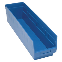 Bacs en plastique pour &eacute;tag&egrave;res Store More, 6-5/8" la x 6" H x 23-5/8" p, Bleu, Capacit&eacute; 90 lb Southpoint Industrial Supply