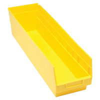 Bacs en plastique pour &eacute;tag&egrave;res Store More, 6-5/8" la x 6" H x 23-5/8" p, Jaune, Capacit&eacute; 90 lb Southpoint Industrial Supply