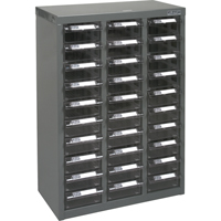 KPC-700 Parts Cabinet, Galvanized Steel, 30 Drawers, 17-1/2" x 8-7/10" x 25-3/10", Grey Southpoint Industrial Supply