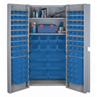 Deep Door Combination Cabinets, 38" W x 24" D x 72" H, Grey Southpoint Industrial Supply