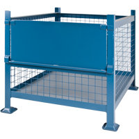 Bulk Stacking Containers, 34.5" W x 40.5" D x 30" H, 3000 lbs. Capacity Southpoint Industrial Supply