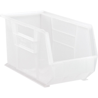 Bac transparent ultra empilable & suspendable, 8-1/4" la, 9" h x 18" p, Transparent Southpoint Industrial Supply