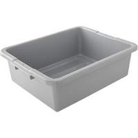 Undivided Bus/Utility Box, 7" H x 21.5" D x 17" L, Plastic, Grey Southpoint Industrial Supply