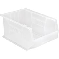 Clear-View Ultra Stack & Hang Bin, 11" W x 8" H x 16" D, Clear Southpoint Industrial Supply