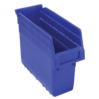 Store-Max Shelf Bins, 4-3/8" W x 8" H x 11-5/8" D, Blue, 44 lbs. Capacity Southpoint Industrial Supply