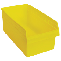 Store-Max Shelf Bins, 11-1/8" W x 8" H x 17-7/8" D, Yellow, 56 lbs. Capacity Southpoint Industrial Supply