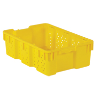 Contenant en plastique empilable Stack-N-Nest pour l'agriculture, 16" x 23,9" x 7,3", Jaune Southpoint Industrial Supply