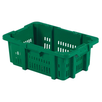 Contenant en plastique Stack-N-Nest pour la manutention des aliments, 16" x 23,9" x 8,8", Vert Southpoint Industrial Supply