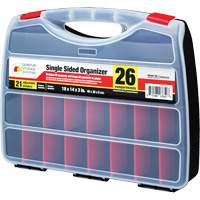 Plastic Compartment Box, 14" W x 18" D x 3" H, 26 Compartments Southpoint Industrial Supply