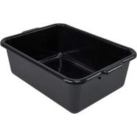 All-Purpose Flat-Bottom Storage Tub, 7" H x 15" D x 21" L, Plastic, Black CG212 | Southpoint Industrial Supply